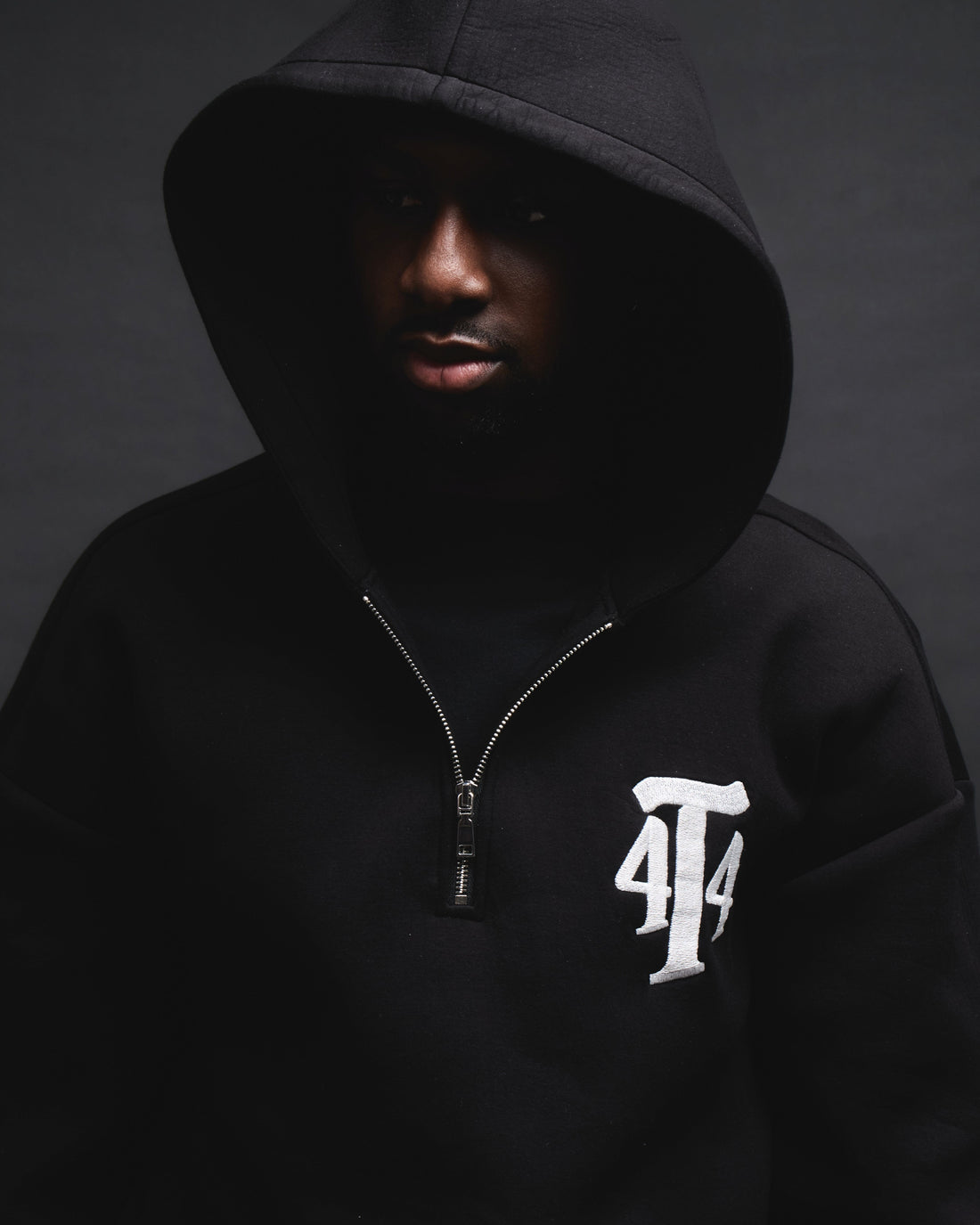 4T4 SCUBA NEOPRENE HOODIE BLACK